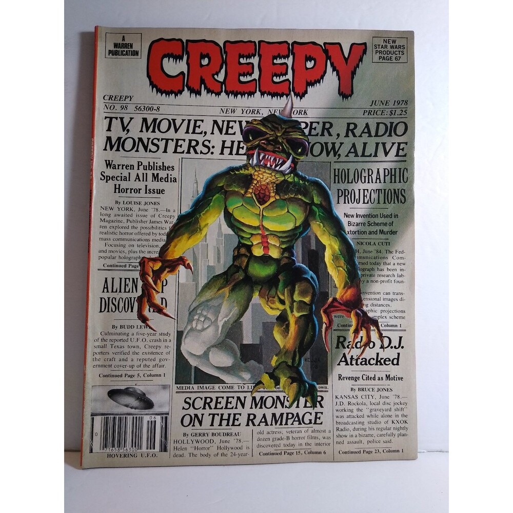 Creepy #98 Warren Comic Book 1978 Star Wars Close Encounters Ads Monsters